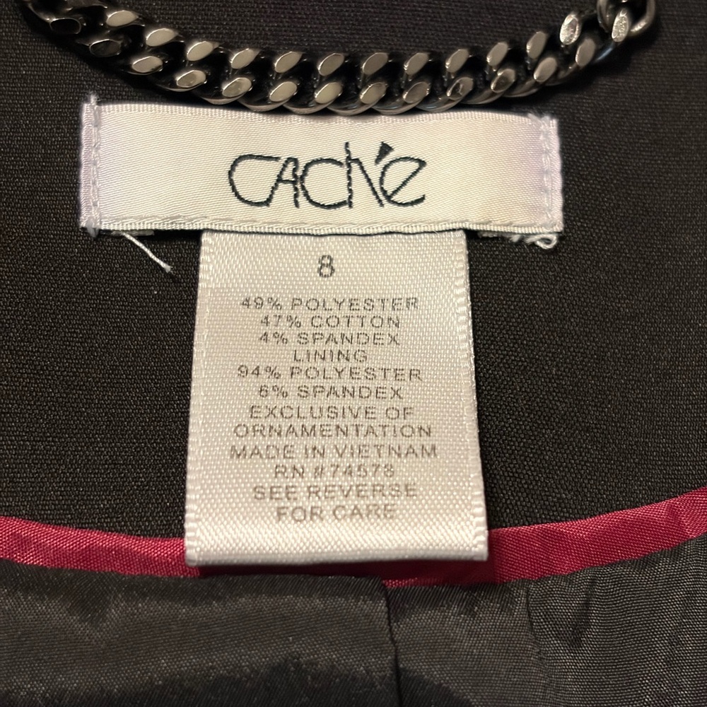 Cache Vintage Crop Blazer Corset Detail - Picture 3 of 5